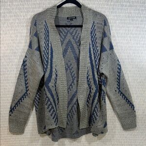 Miss Daisy Gray and Blue Knit Cardigan